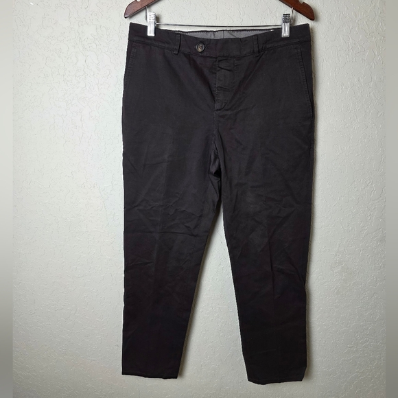 Brunello Cucinelli Mens Cotton Stretch Chinos PantsChocolate Brown Size 48 IT